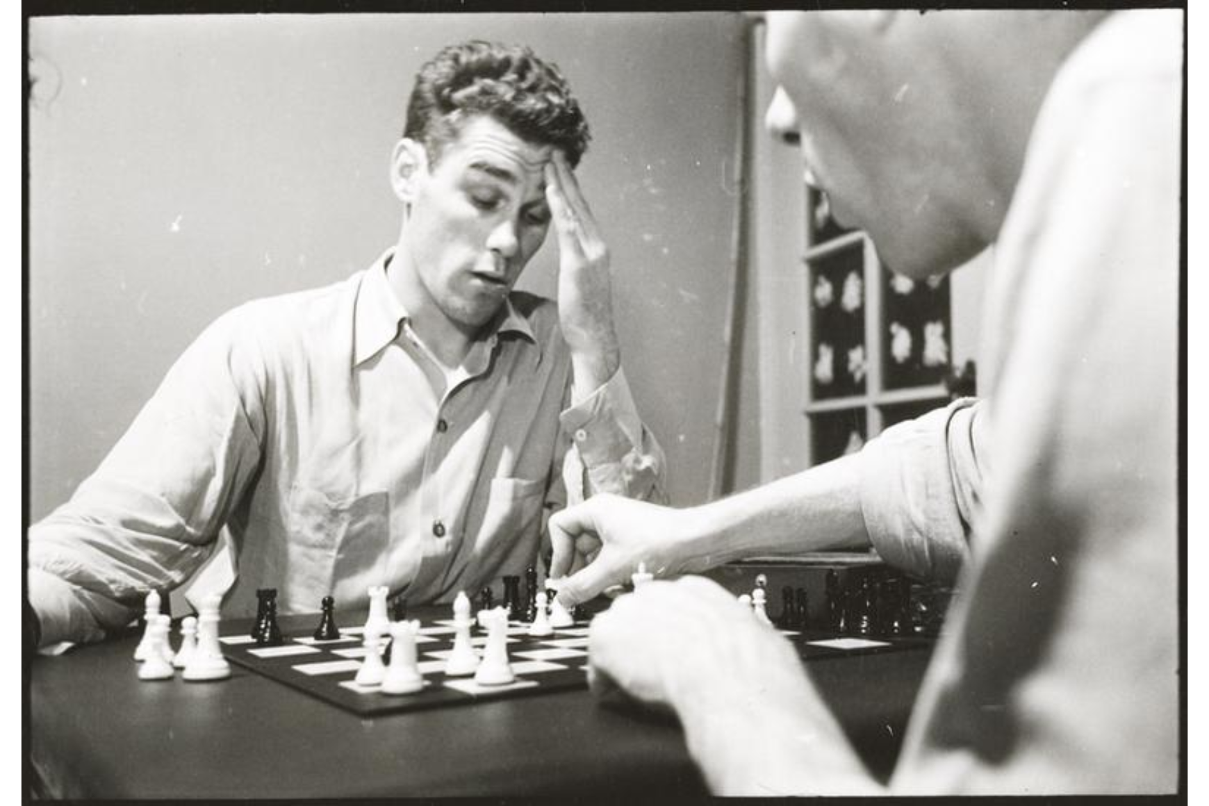 Two men playing chess
